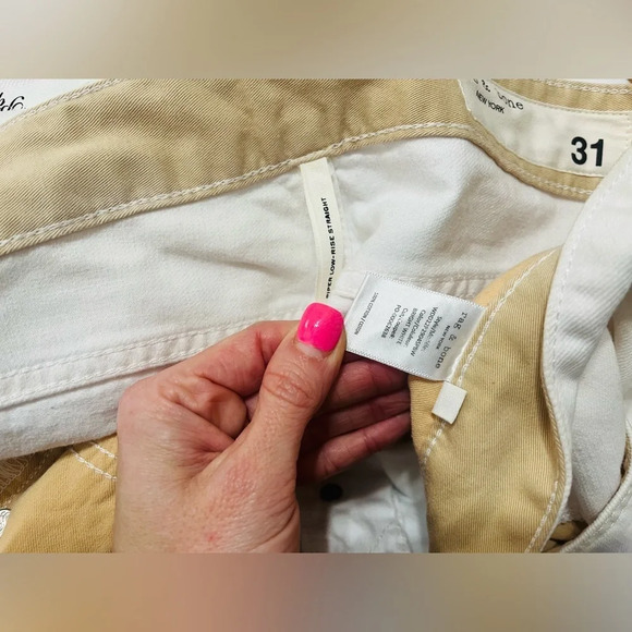 RAG & BONE Piper Low Rise Straight Jeans in Bright White - Picture 4 of 5